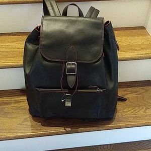 COACH Genuine Glove Tanned Leather, Black with Red